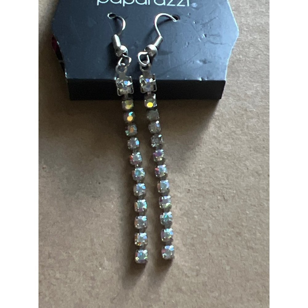 Paparazzi Rhinestone Dangle Earrings - Picture 2 of 5